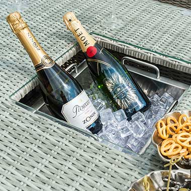 About Garden Tables with Ice Buckets