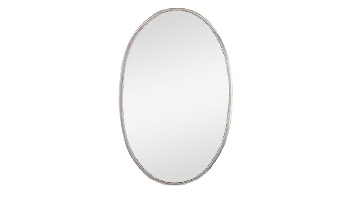 Pacific Lifestyle Silver Metal Oval Wall Mirror-SKU: 73-100-SI