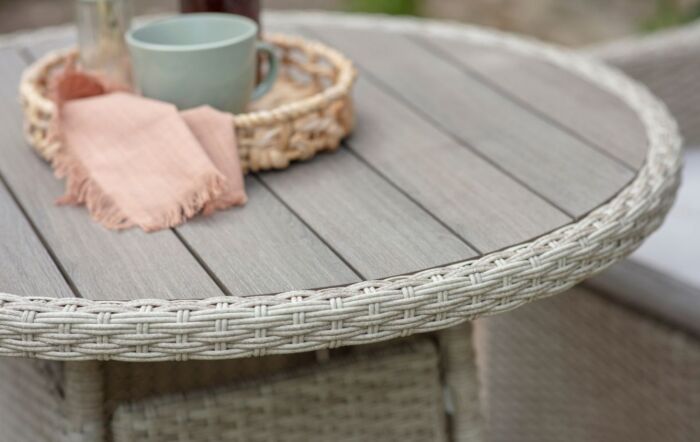 Bramblecrest Tetbury Round Garden Bistro Set - Nutmeg-X20WKN80RD2