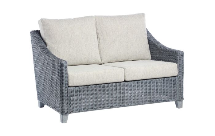 Desser Dijon Cane Rattan 2 Seater Sofa - Grey