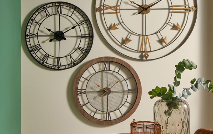 Pacific Lifestyle Black Metal Skeleton Wall Clock-75-227