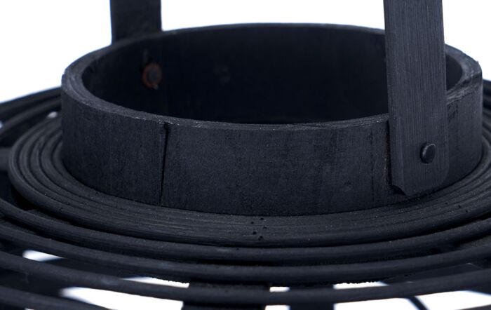 Pacific Lifestyle Black Bamboo And Glass Lantern Large-70-656-L