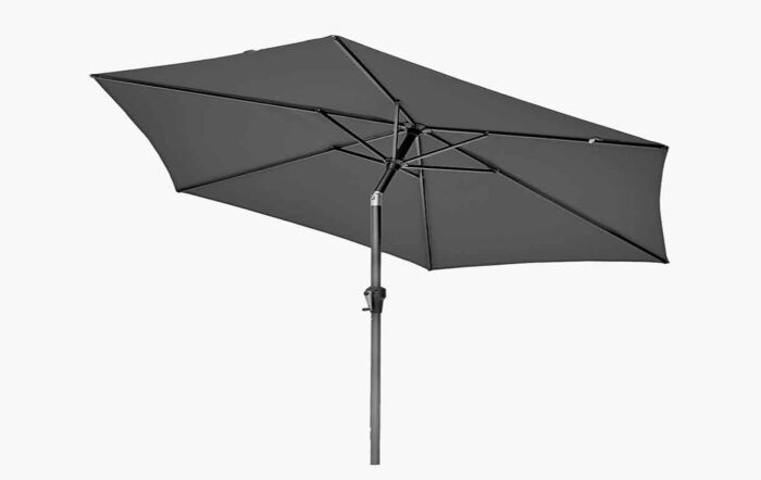 Riva 2.5m Round Parasol with 25kg Base - Anthracite-18-118-GY 18-205-25