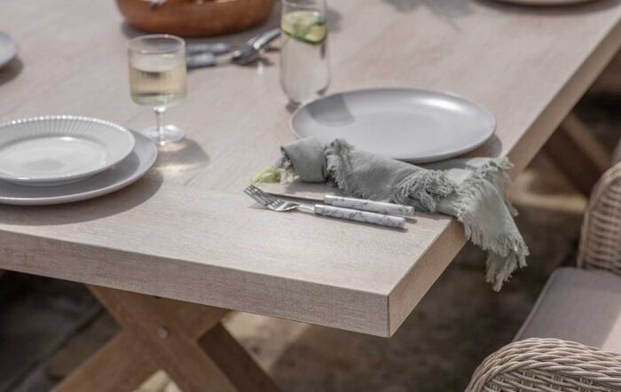 Bramblecrest Chedworth Eight Seater Rectangle Garden Dining Set - Sandstone-X21WCW240RT1