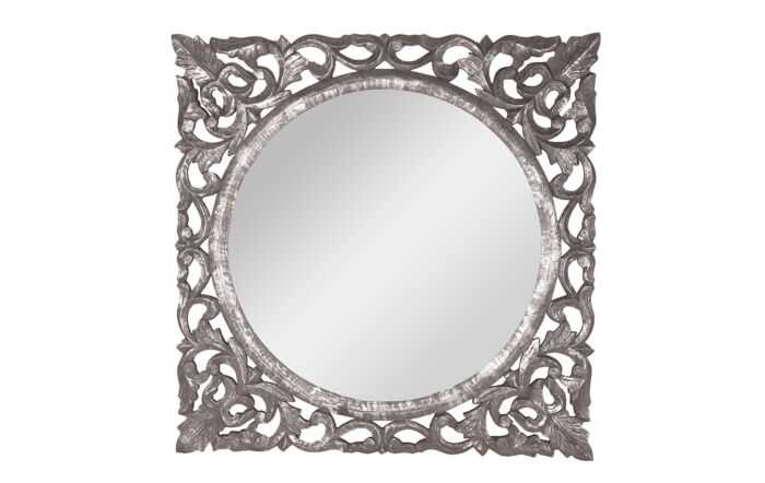 Hill Interiors Hand Carved Louis Metallic Large Wall Mirror-22028