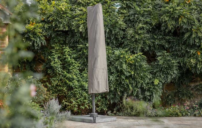 Bramblecrest Lichfield 2.7m Square Side Post Parasol with Granite Base & Protective Cover - Sand-X18PG27SQ1