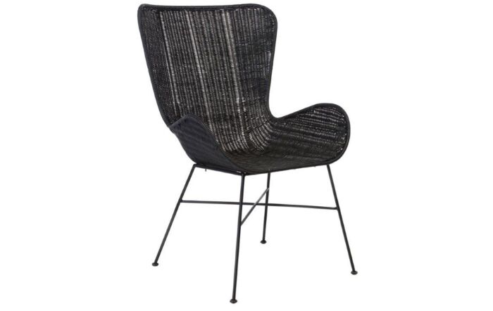 Porto Wing Chair-Black-73016-Black