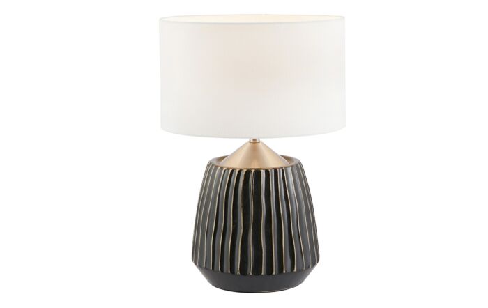Pacific Lifestyle Artemis Grey Textured Ceramic & Brushed Silver Table Lamp-30-811-C