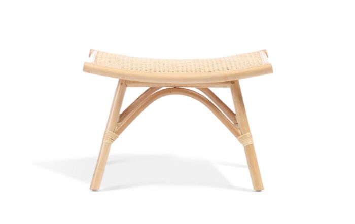 Desser Chester Natural Cane Footstool-Desser Chester Natural Cane Footstool
