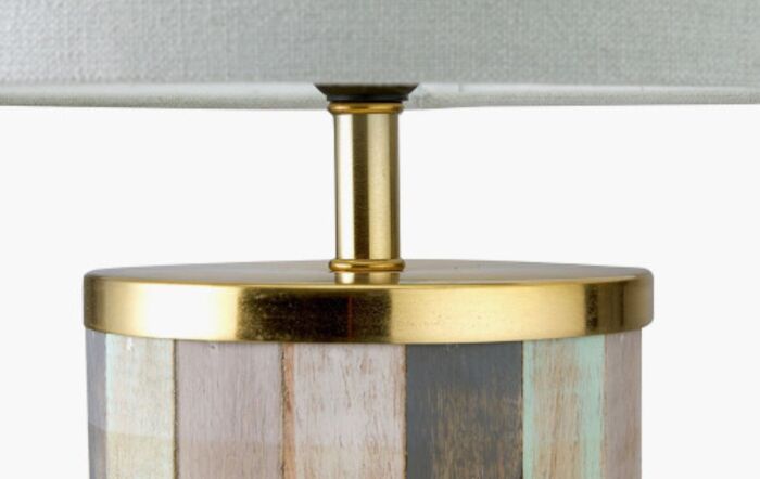 Pacific Lifestyle Kerala Distressed Sage Wood Tall Table Lamp-30-925-C