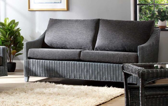 Desser Dijon Rattan Three Seat Sofa - Grey-DijonGrey3Seat