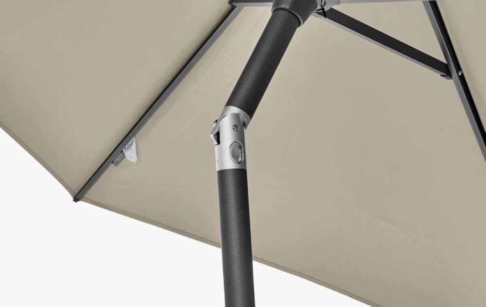 Pacific Lifestyle Riva 2.5m Champagne Parasol & 40kg Wheeled Base-18-118-CH & 18-123