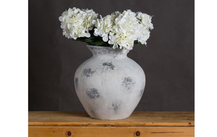 Hill Interiors Downton Large Antique White Vase-19501