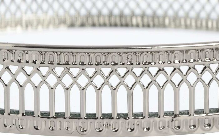 Hill Interiors Set Of Two Circular Nickel Trays-16171