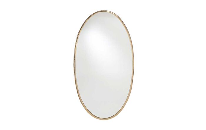 Pacific Lifestyle Gold Metal Oval Wall Mirror-SKU: 73-100-GO