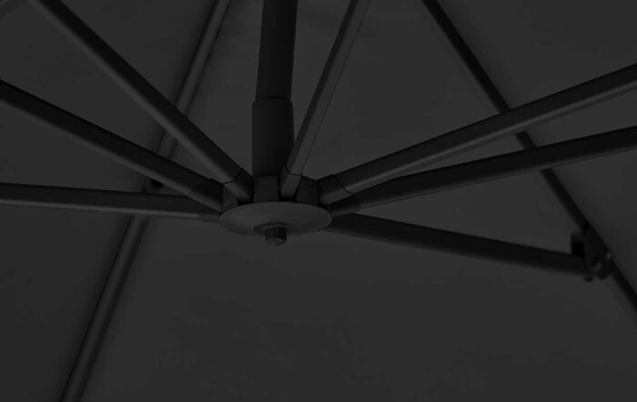 Pacific Lifestyle Challenger T2 3.5m x 2.6m Faded Black Cantilever Parasol With 90kg Wheeled Base-18-194-FB & 18-125