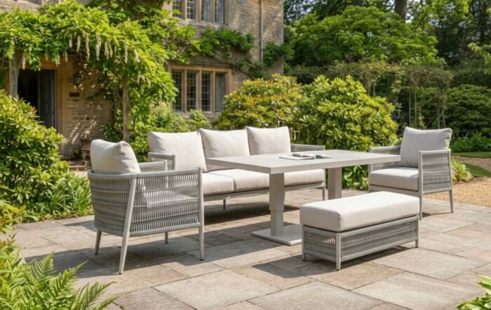 JB Furniture Exclusive Seychelles Three Seat Garden Sofa Set with Adjustable Table - Latte-CW-AR083C