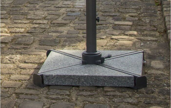 Bramblecrest Chichester 3M Square Crank Handle Parasol Including Granite Base And Cover-X18PG30SQ1