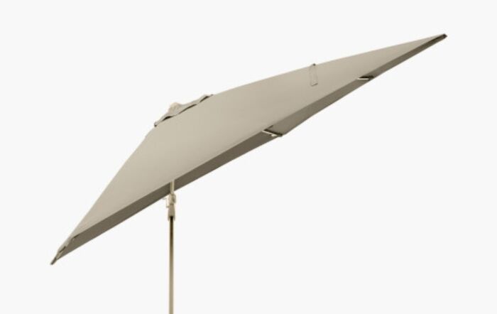 Pacific Lifestyle Glow Challenger T2 3m Square Sandstone-Champagne Free Arm Parasol And Ceramica Sand Filled Wheeled Base 90Kg-18-111-SA-CH-18-299