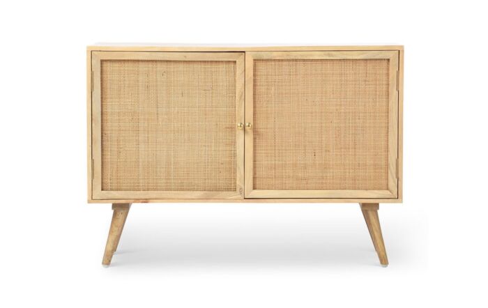 Desser Manhattan 2 Door Sideboard Rattan & Wood Cabinet In Natural-22033