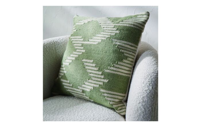 Pacific Lifestyle Sage Chevron Indoor/Outdoor Scatter Cushion-18-714-SA-WH
