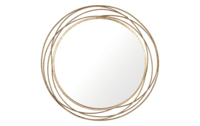 Pacific Lifestyle Antique Gold Metal Round Wall Mirror-73-060