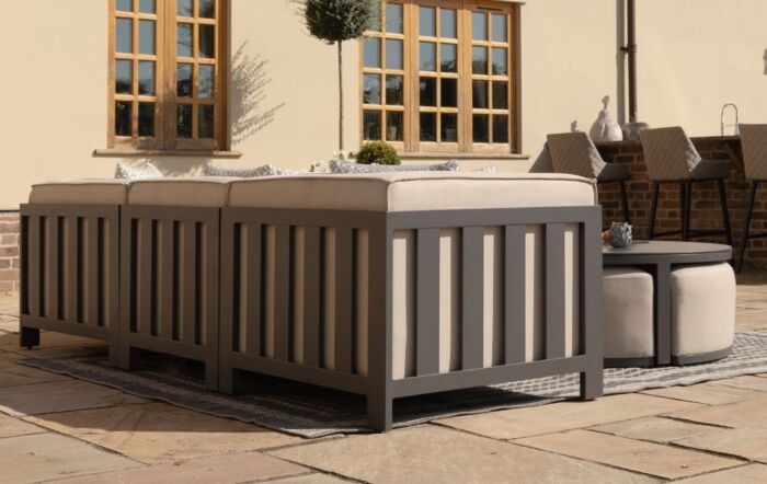 Maze Ibiza Small Outdoor Corner Sofa Set - Oatmeal-FB-IBIZ-SCSS-R-OT