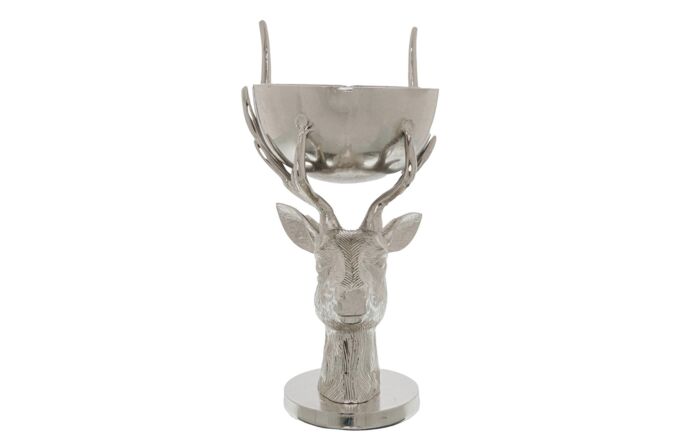 Hill Interiors Silver Stag Bowl Ornament-22232