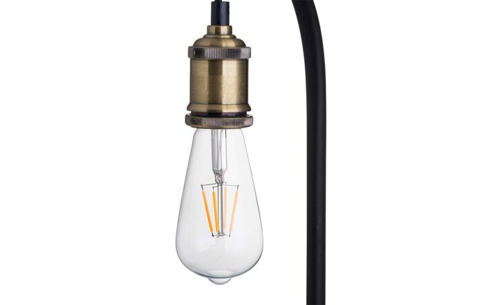 Hill Interiors Industrial Black And Brass Desk Lamp Inc Bulb-20167