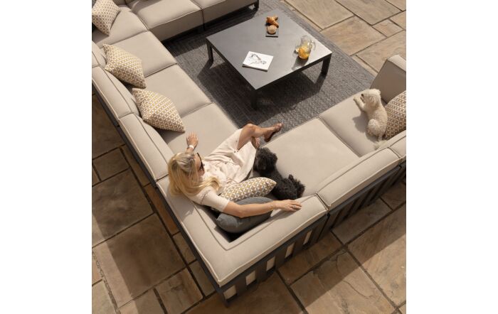 Maze Ibiza U Shape Garden Sofa Set - Oatmeal-FB-IBIZ-USCSS-OT