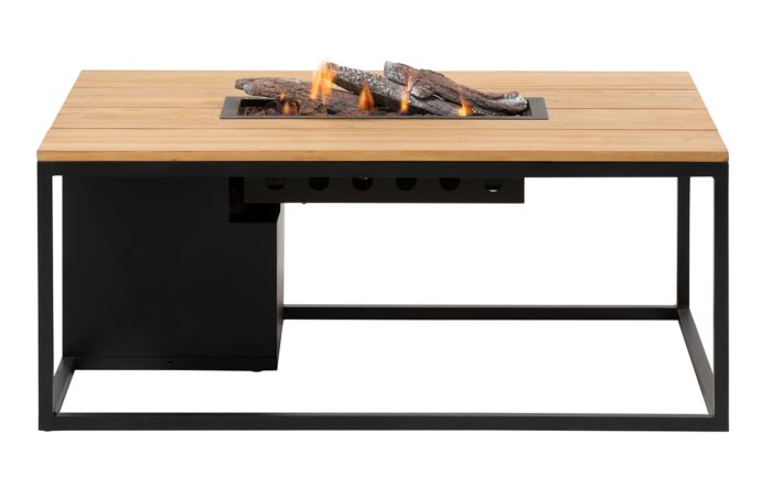 Pacific Lifestyle Cosiloft 120 Black and Teak Fire Pit Table-18-520-BK-TK
