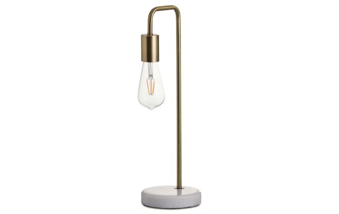 Hill Interiors Marble And Brass Industrial Desk Lamp-20164