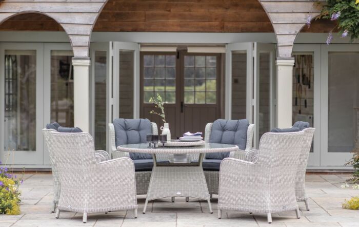 Bramblecrest&#x20;Chedworth&#x20;6&#x20;Seat&#x20;Round&#x20;Dining&#x20;Set&#x20;with&#x20;Lazy&#x20;Susan,&#x20;Parasol&#x20;&amp;&#x20;Base&#x20;-&#x20;Dove&#x20;Grey-X21WCG140RD1&#x20;1