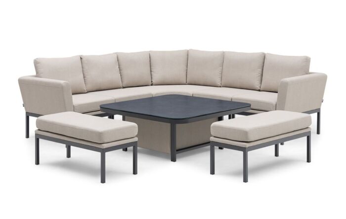 Maze Pulse Square Corner Dining Set With Rising Table - Oatmeal-FB-PUL-SQCD-OT