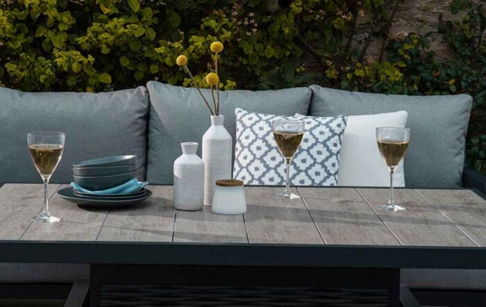 Bramblecrest Portofino Adjustable Casual 3 Seat Sofa Set with Ceramic Table-X21APTRCDT2