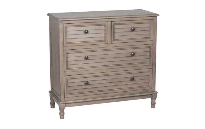 Pacific Lifestyle Ashwell Taupe Pine Wood 4 Drawer Unit-76-246