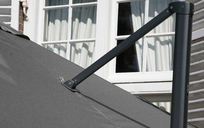 4 Seasons Outdoor Siesta Parasol-No Base-Charcoal-3.5 Metre-Round-08462