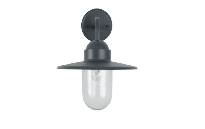 Pacific Lifestyle Lilium Dark Grey Metal and Glass Fisherman Wall Light-SKU: 40-014