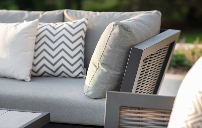 Bramblecrest Tuscan Modular L-Shape Sofa, Large Rectangle Piston Table, Long Bench & Chair-X25TU01