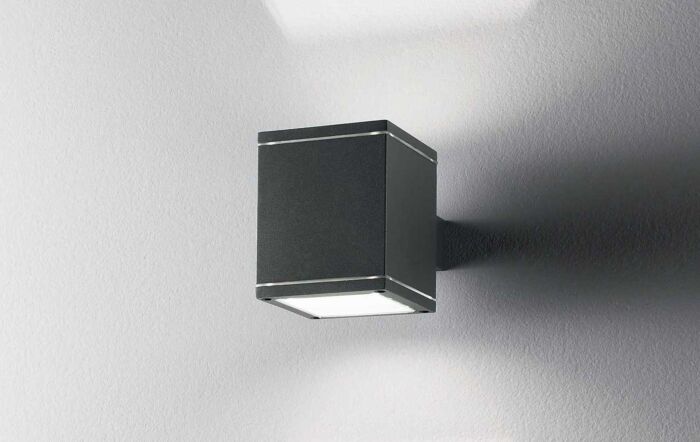 Ideal Lux Snif AP1 Square Outdoor Wall Light-Snif AP1 Square Outdoor Wall Light