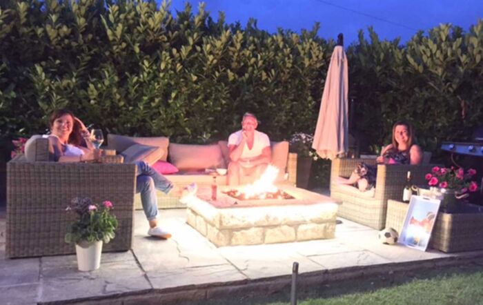 Gas Firepit by Night