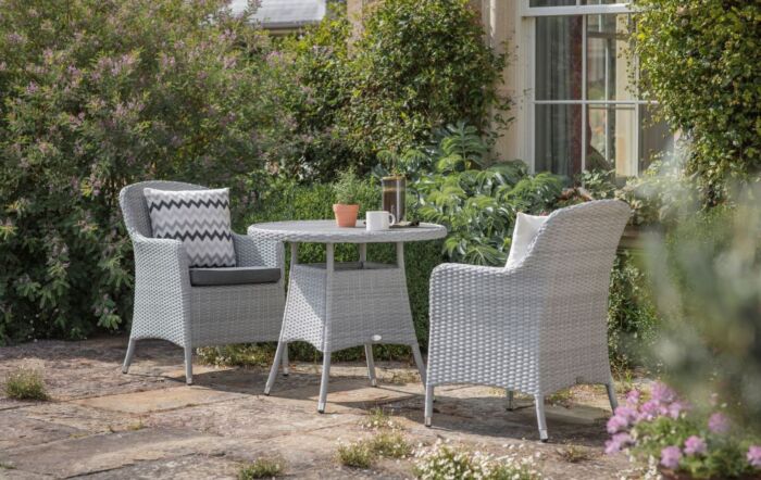 Bramblecrest Tetbury Round Outdoor Bistro Set - Graphite-X26TYGD01