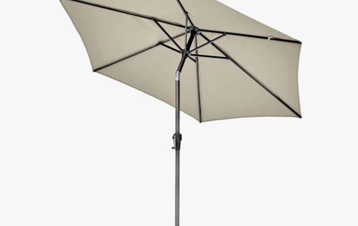 Pacific Lifestyle Riva 2.5m Champagne Parasol & 40kg Wheeled Base-18-118-CH & 18-123