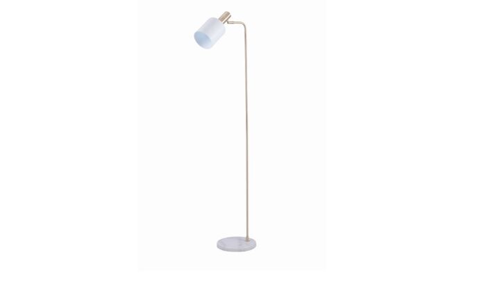 Pacific Lifestyle Biba Marble Foot White and Gold Retro Floor Lamp-32-058-C