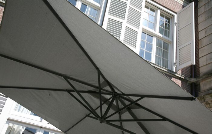 4 Seasons Outdoor Siesta Taupe 3m Square Parasol -125kg Siesta Granite Wheeled Base-08456Base