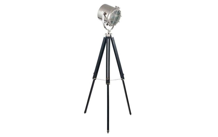 Pacific Lifestyle Beckett Black and Silver Tripod Marine Floor Lamp-32-111-K