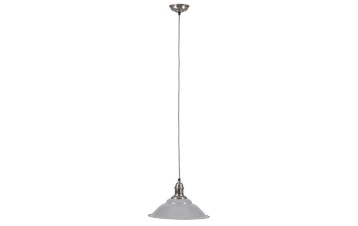 Pacific Lifestyle Macchiato Grey and Silver Metal Cafe Pendant-35-101