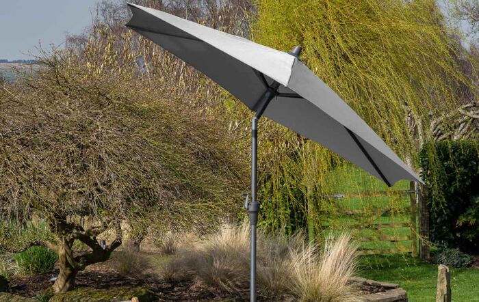 Pacific Lifestyle Riva Platinum Parasol - Light Grey 2.5 Metre-18-118-LG