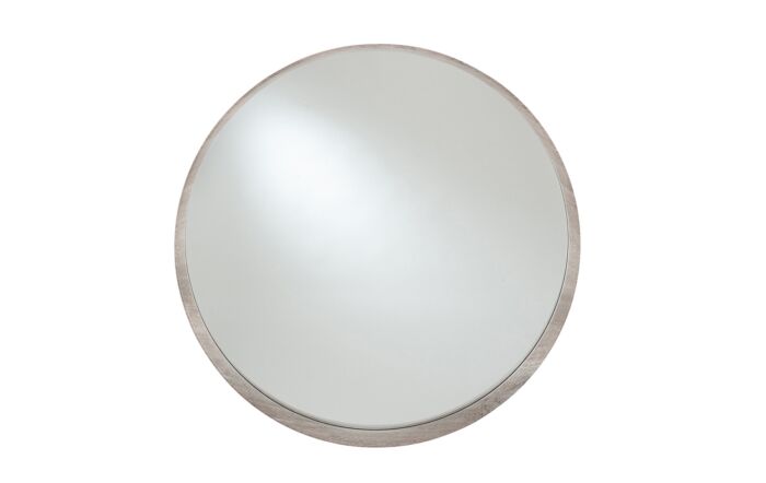 Pacific Lifestyle Grey Oak Wood Veneer Round Wall Mirror-73-094