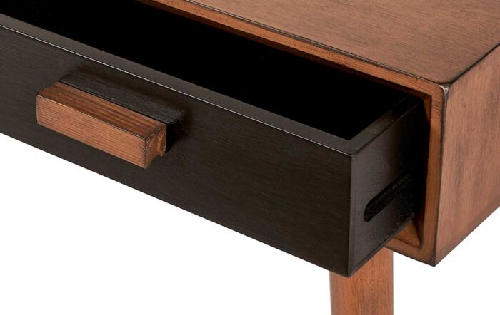 Pacific Lifestyle Klee Black Pine Wood 3 Drawer Desk-76-487